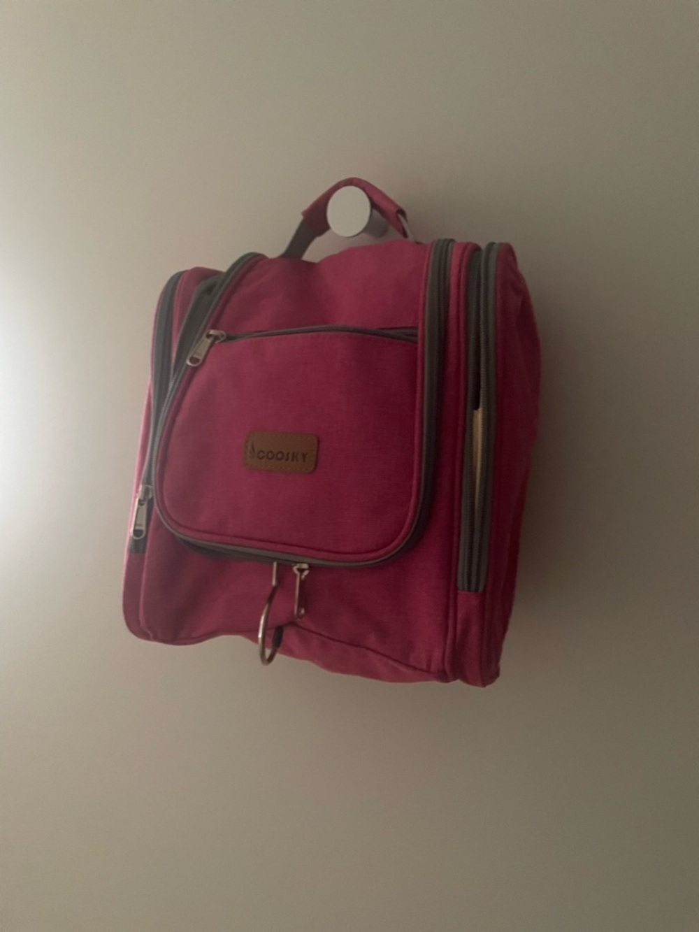 Travel Toiletry Bag in Deep Pink